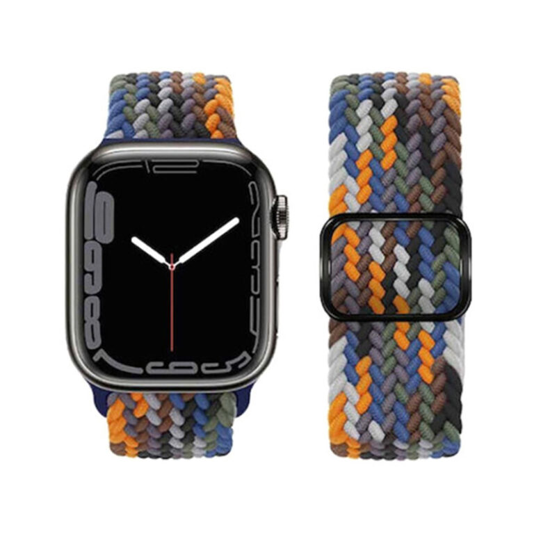 Apple Watch kék szövet óraszíj, military orange