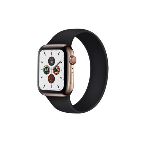 Apple Watch szilikon körpánt szíj, fekete színben
