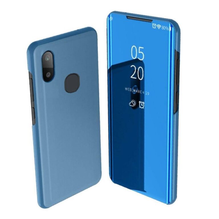 Samsung Galaxy A40, Smart Cover Blue tükrös fliptok kék
