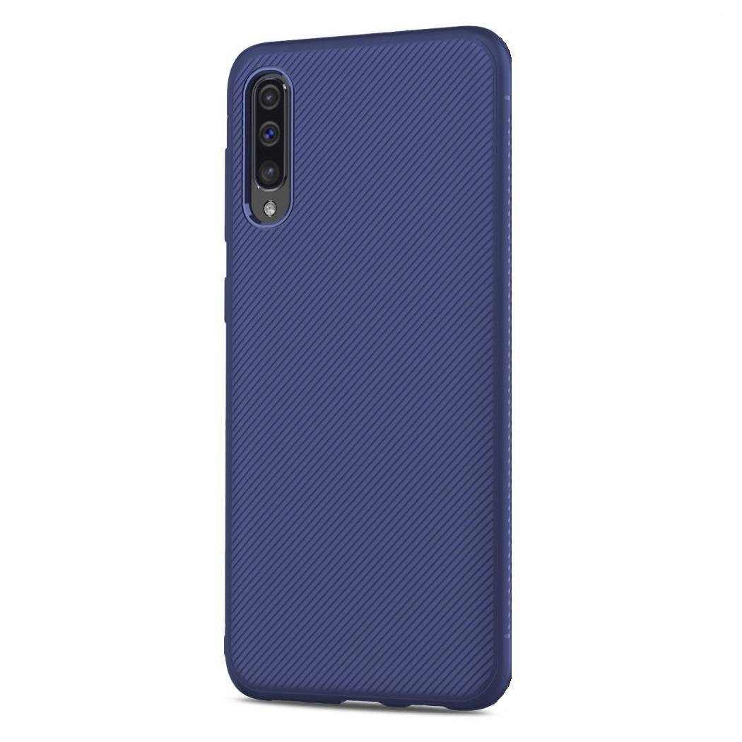 Samsung Galaxy A50 védőtok, Ultra Touch Blue szálcsiszolt kék