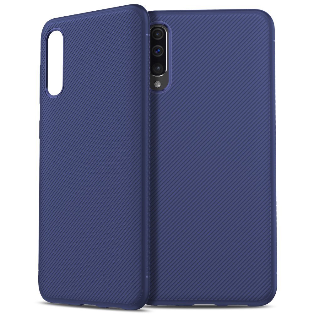 Samsung Galaxy A50 védőtok, Ultra Touch Blue szálcsiszolt kék