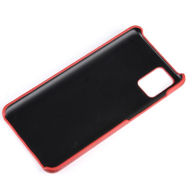 Samsung Galaxy A71 védőtok hátlap, Leather Red piros bőr keményon