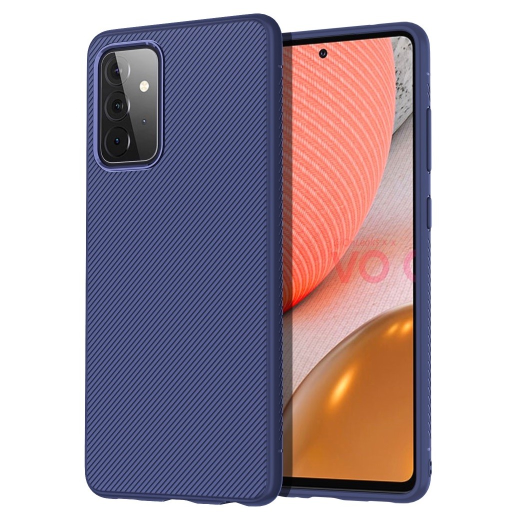 Samsung Galaxy A72 mobiltok hátlap, Jazz Blue rugalmas kék 3D