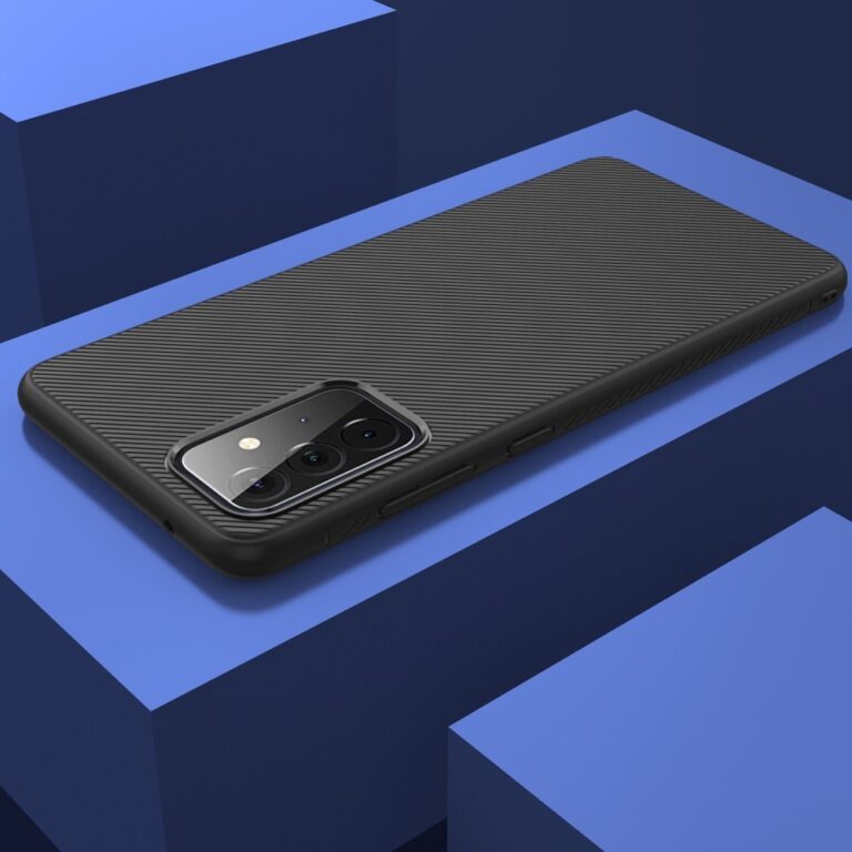 Samsung Galaxy A52 védőtok, Jazz Black mintás ütésálló fekete