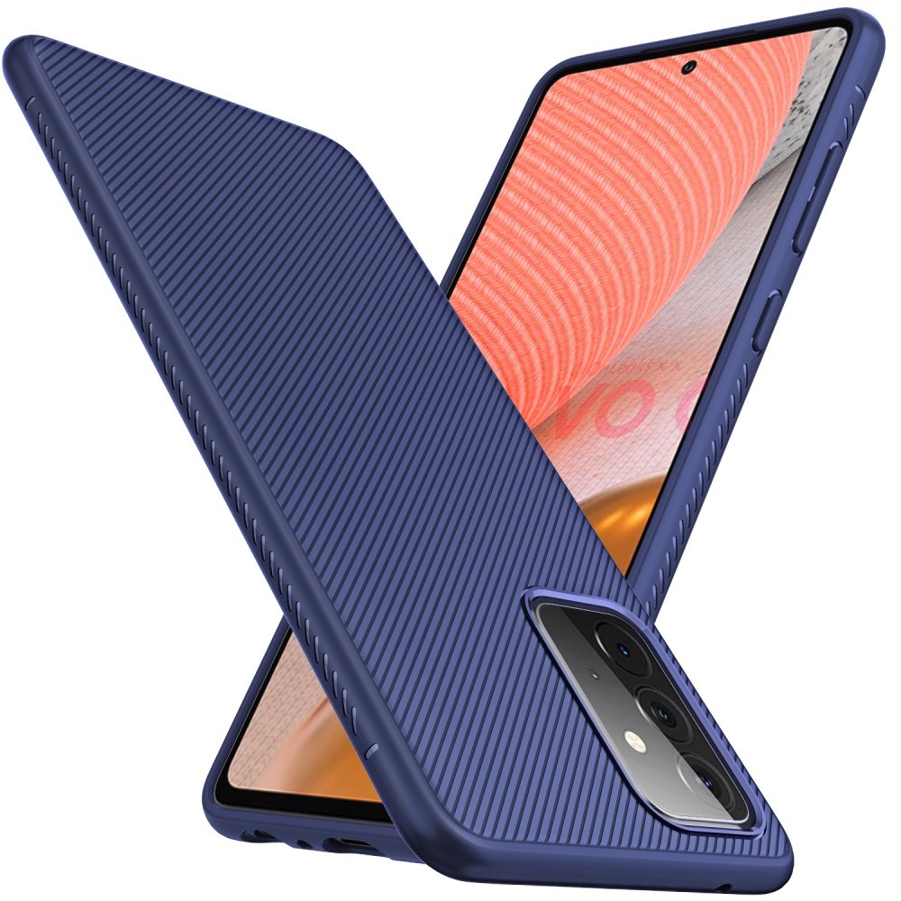 Samsung Galaxy A72 mobiltok hátlap, Jazz Blue rugalmas kék 3D