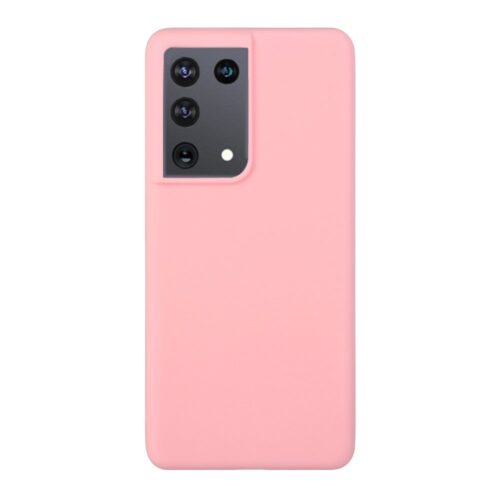 Samsung Galaxy S21 Ultra, Simple Pink vékony matt külsejű szilikontok