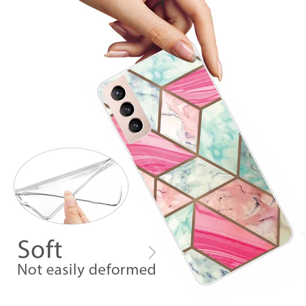 Samsung Galaxy S22 Plus mobiltok, Design Pink mintás hátoldallal
