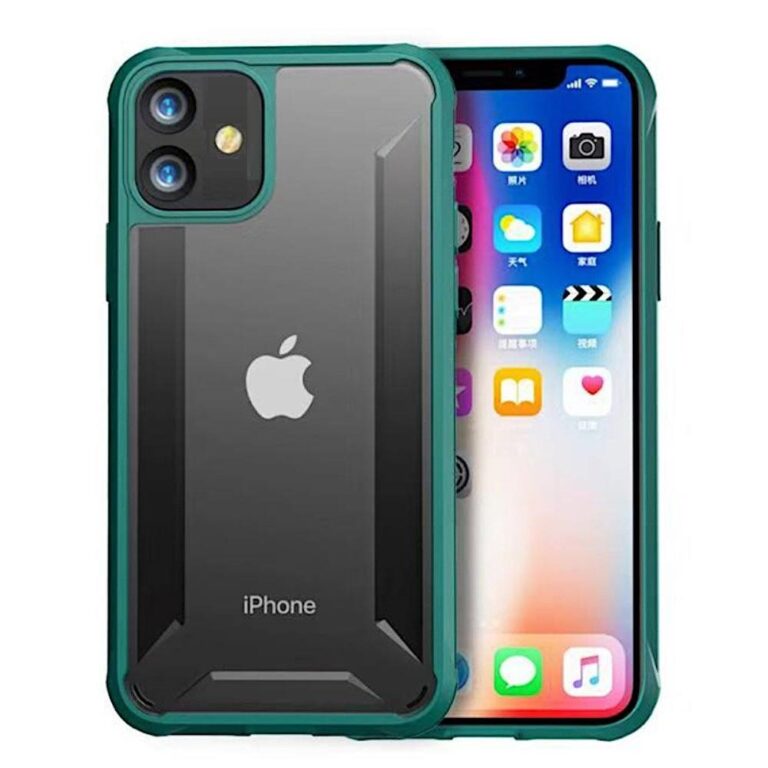 iPhone 11 telefontok, Ultra Hybrid Green zöld áttetsző