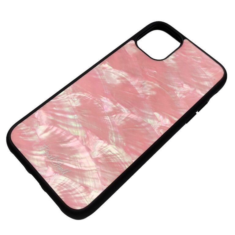 iPhone 11, RealShell Rose kagylós csillámló rózsaszín tok