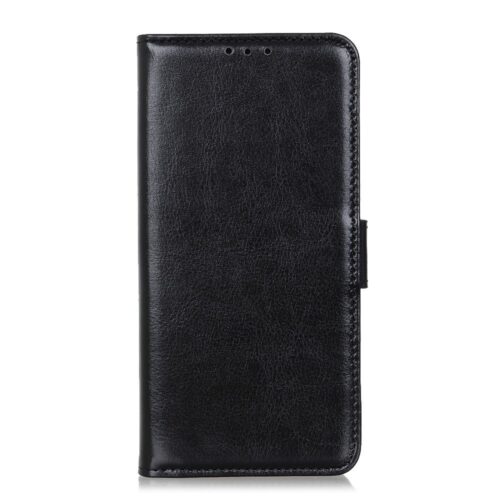 iPhone 12 Pro védőtok, Wallet Leather Black oldalra nyíló