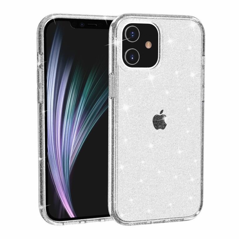 iPhone 12 Mini telefontok, Glitter Silver csillogós ezüst