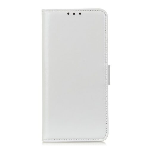 iPhone 12, Leather Wallet White fehér kinyitható bőrtok