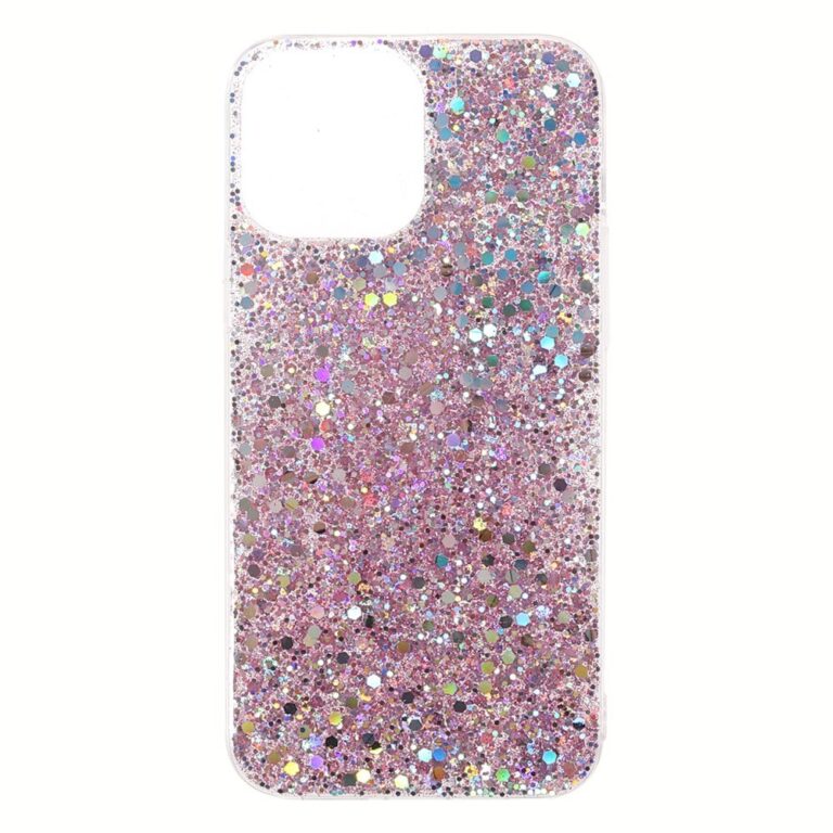 iPhone 13 Mini csillogós tok, Glitter powder pink