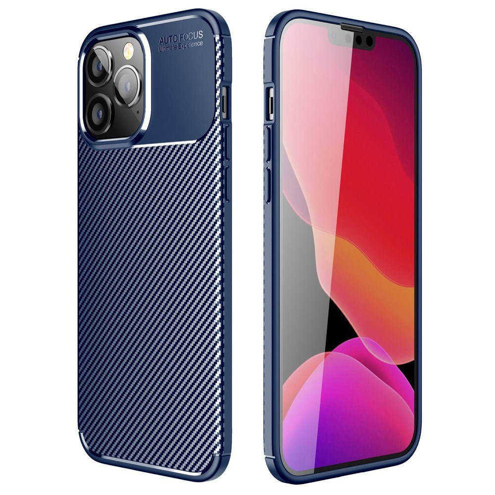 iPhone 14 Pro Max telefontok, Rugged Carbon Blue sötétkék tpu2