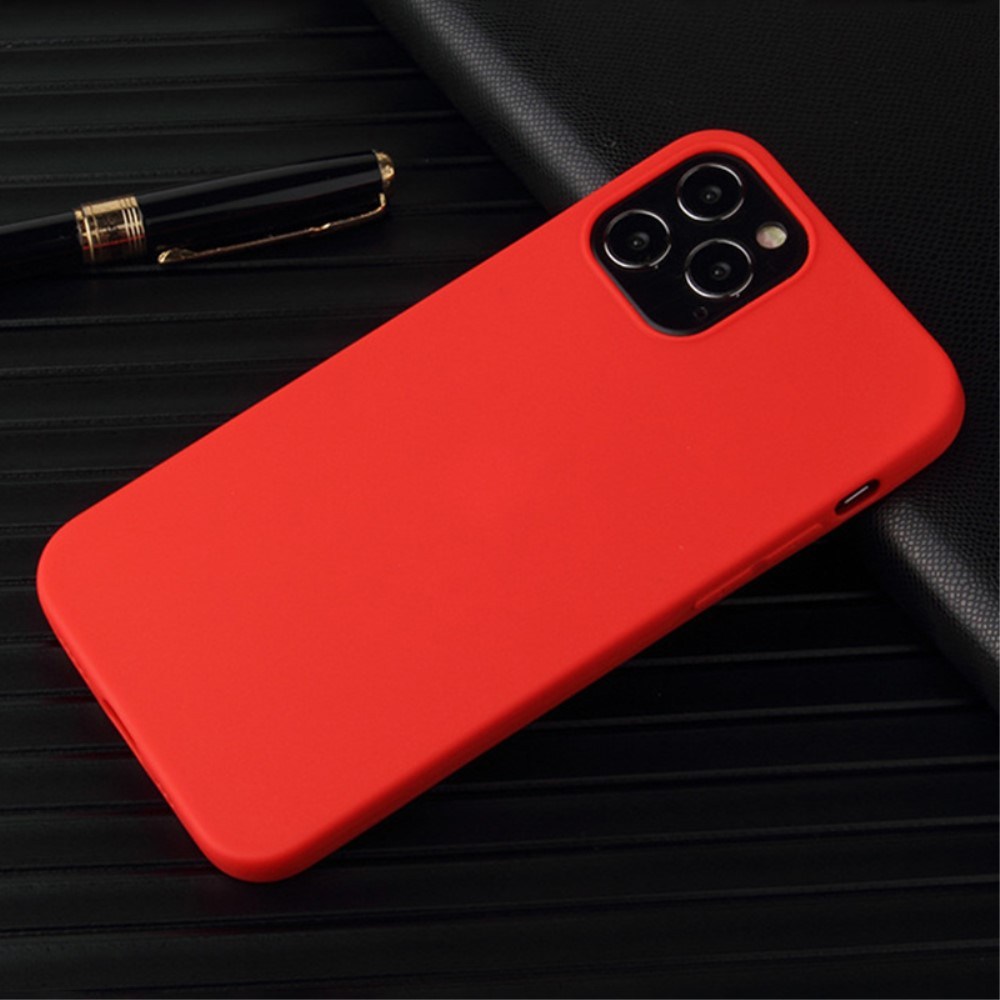 iPhone 14 Pro védőtok, Simple Red élénk piros szilikonból