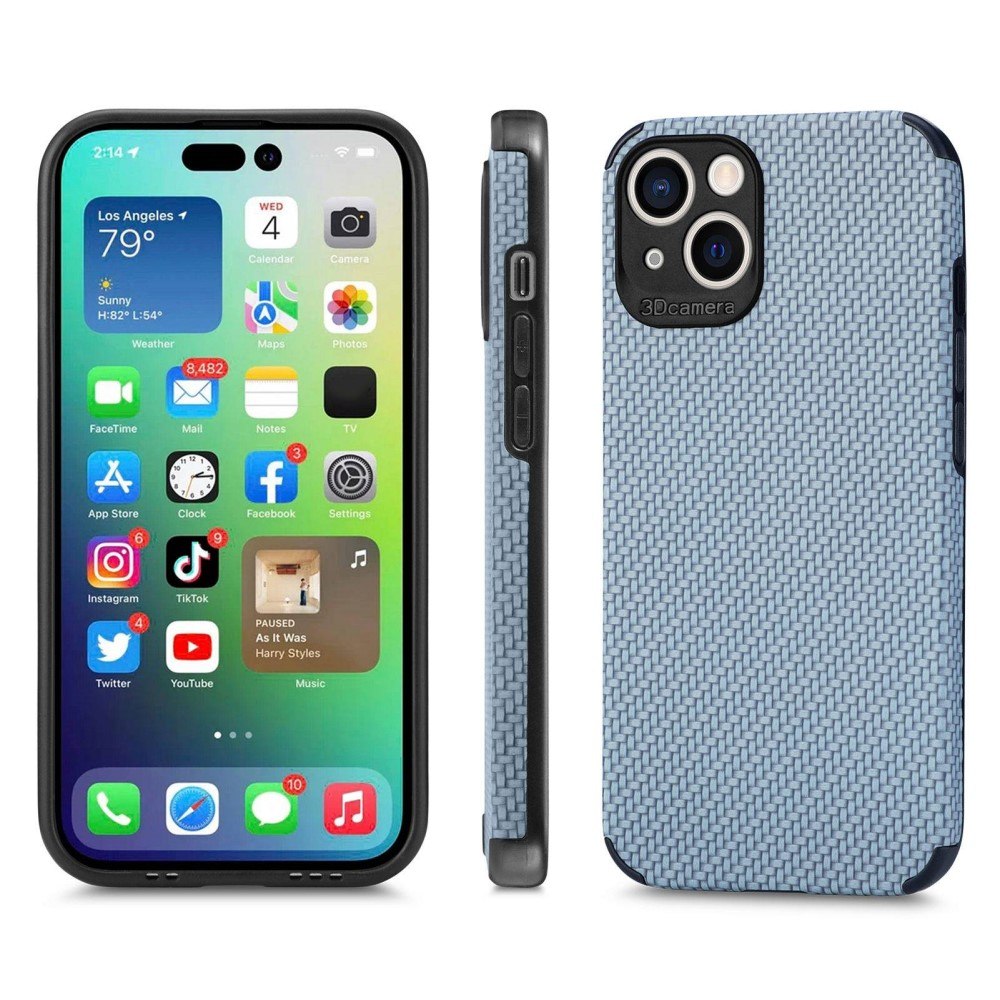 iPhone 14 telefontok, Hybrid Cross Blue vékony kék