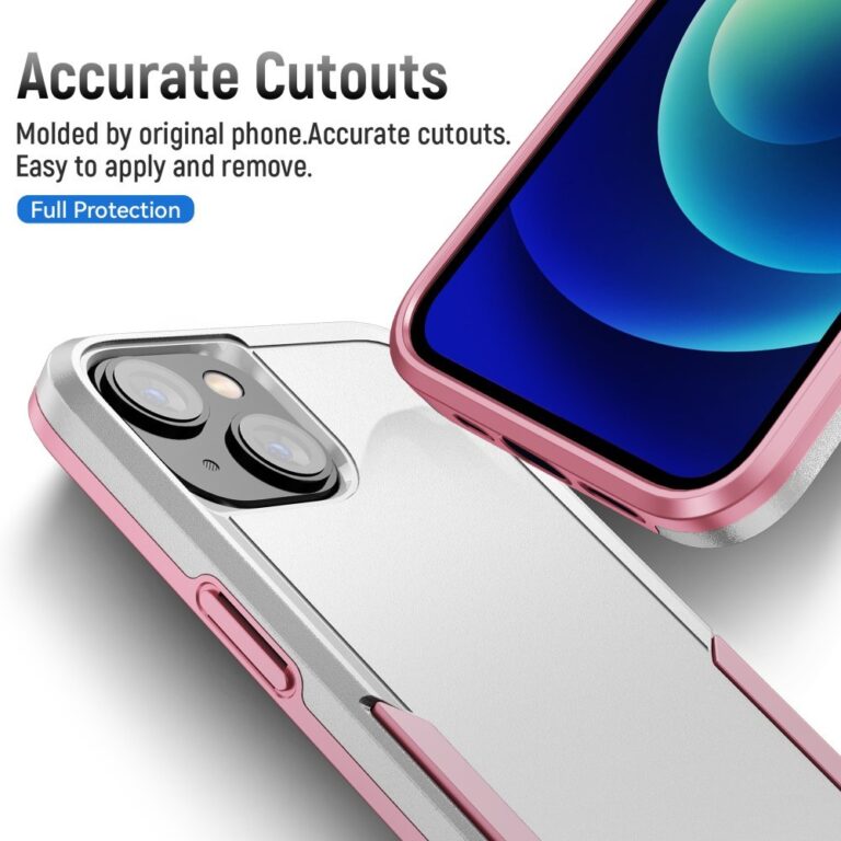 iPhone 15 telefontok, Impact Armor Rose fehér-rózsaszín