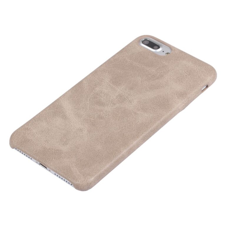 iPhone 8 Plus, Vintage Coral korall barna valódo bőrtok