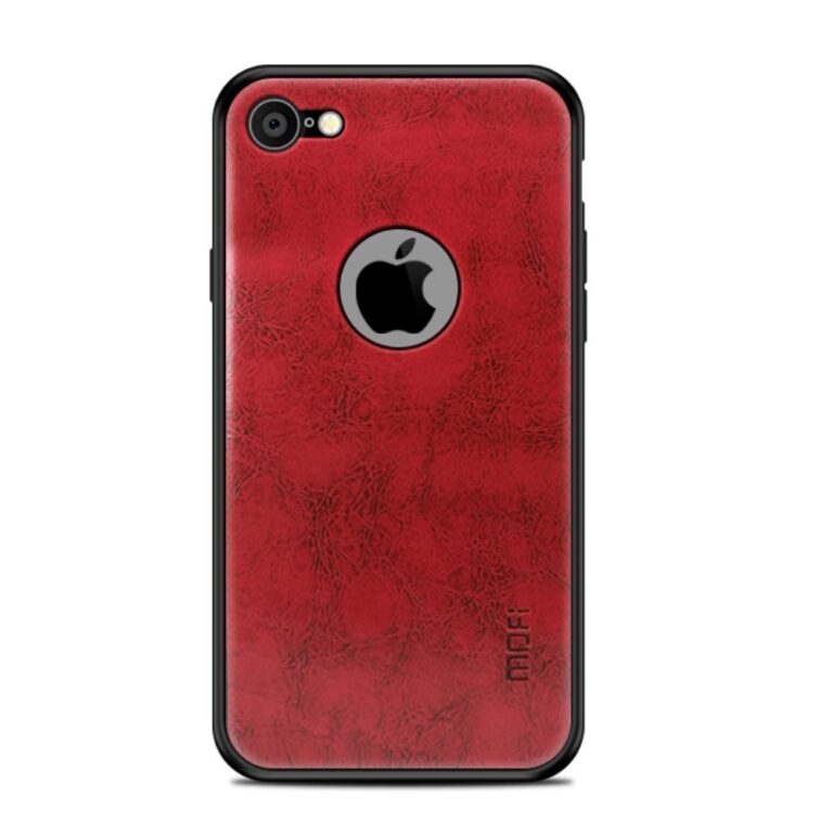 iPhone 8 hátlap, Leather Red valódi bőr pirosban