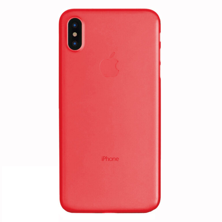 iPhone XS telefontok, Ultrathin Red vékony piros matt