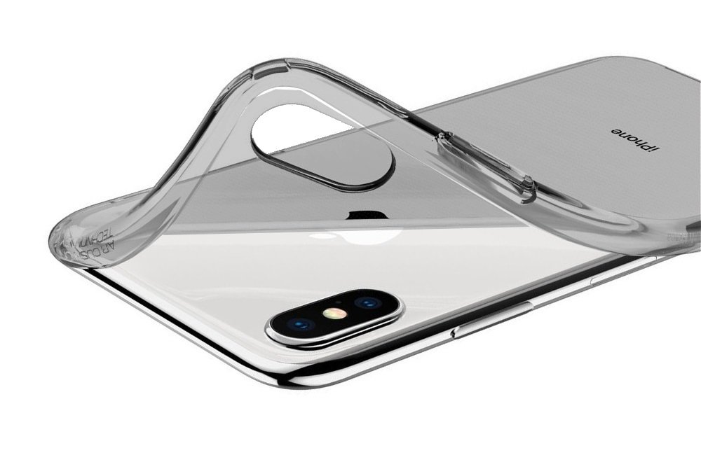 iPhone XS tok, Liquid Smoke tpu rugalmas átlátszó szürke