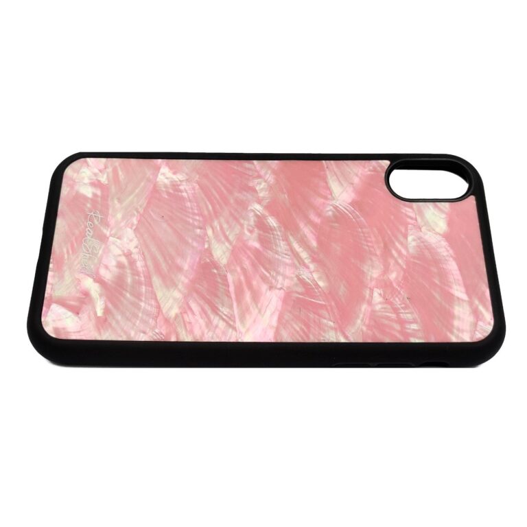 iPhone XS tok, RealShell Rose rózsaszín kagyló mintával