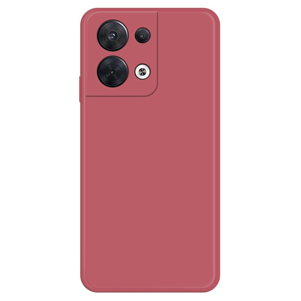 Oppo Reno 8 szilikontok, Matte Red bordó piros színben