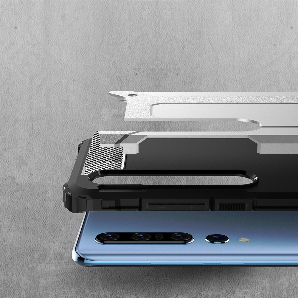 Xiaomi Mi 10 védőtok, Extreme Armor ütésálló ezüst mobil