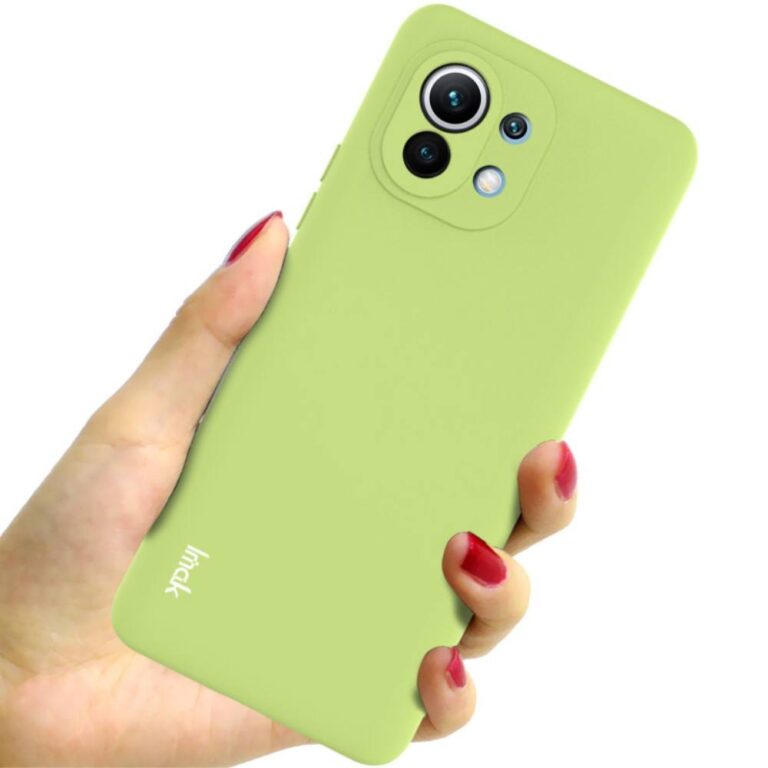 Xiaomi Mi 11 mobiltok, Imak Rubber Green élénk zöld szilikon