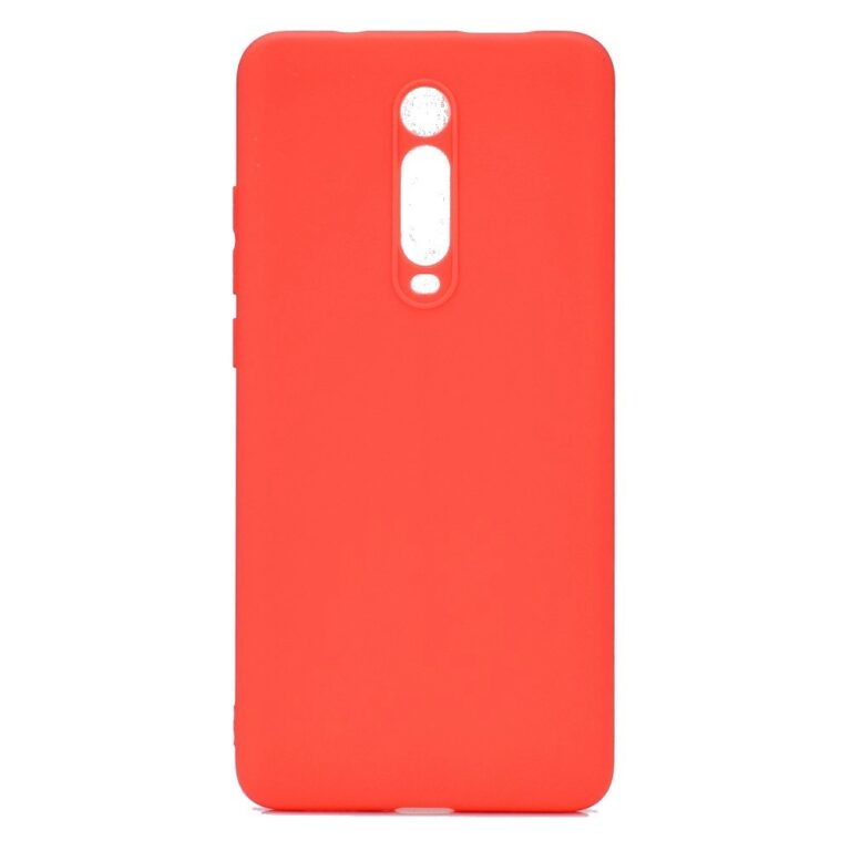 Xiaomi Mi 9T, Soft Shell Red matt vékony piros szilikontok