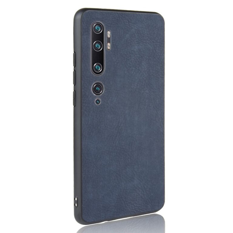Xiaomi Mi Note 10 védőtok, Hybrid Leather Blue kék bőrbevonatos